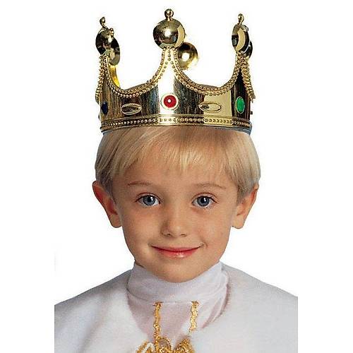 Plastik Kral Tac� Alt�n Renk �ocuk Boy