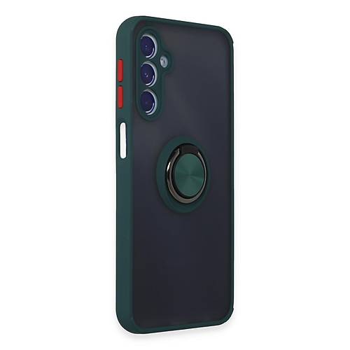 Galaxy M34 5G K�l�f Montreal Y�z�kl� Silikon Kapak - Ye�il