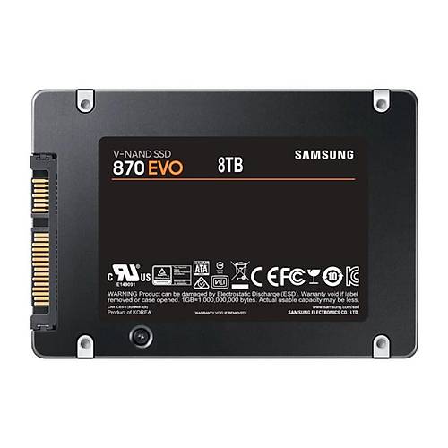 8TB 870 EVO SAMSUNG 2.5 SATA3 MZ-77E8T0BW 560-530 MB/S SAMSUNG TR GARANTILI