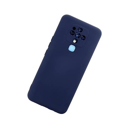 Camon 16 K�l�f Nano i�i Kadife Silikon - Lacivert