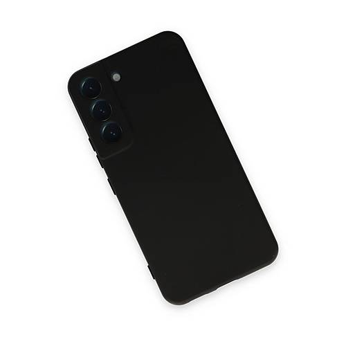 Galaxy S22 K�l�f Nano i�i Kadife Silikon - Siyah