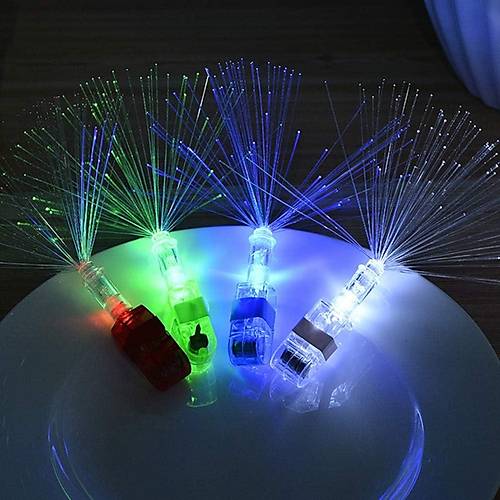 Led I��kl� Renkli P�sk�ll� Parmak I���� 4 Renk 4 Adet