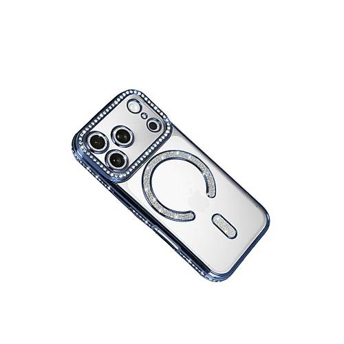 iPhone 17 Pro Max Joke Simli Magneticsafe K�l�f - Mavi