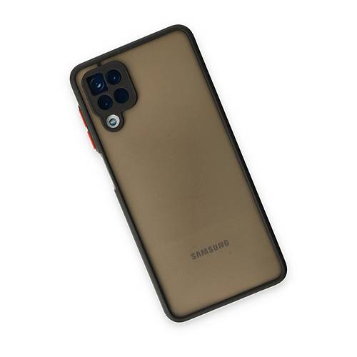 Galaxy A12 K�l�f Montreal Silikon Kapak - Siyah