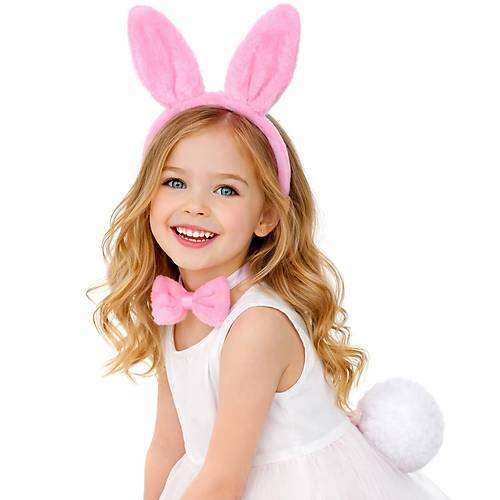 Pembe Full Tav�an Kulak Papyon Kuyruk 3'l� Parti Seti