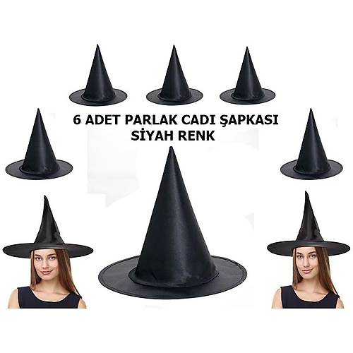 Siyah Renk Parlak Dralon Cad� �apkas� Yeti�kin ve �ocuk Uyumlu 6 Adet