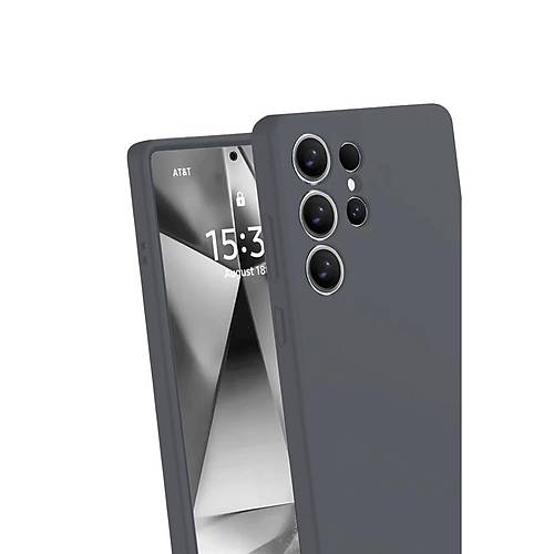 Galaxy S25 Ultra K�l�f Nano i�i Kadife Silikon - Gri