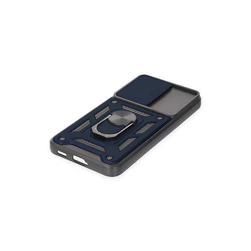 Galaxy S22 K�l�f Pars Lens Y�z�kl� Silikon - Lacivert