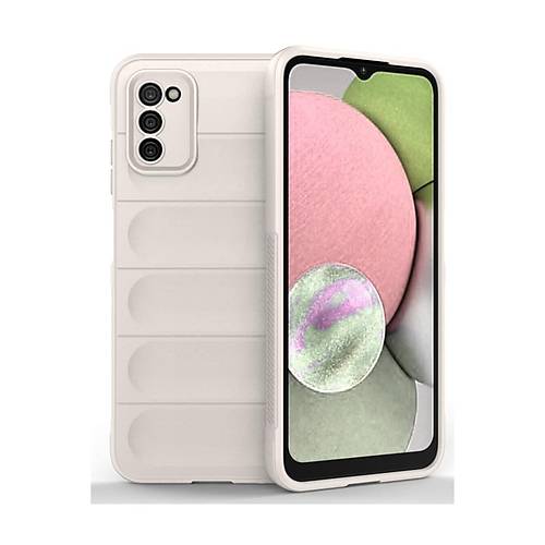 Galaxy A03S K�l�f Optimum Silikon - Krem