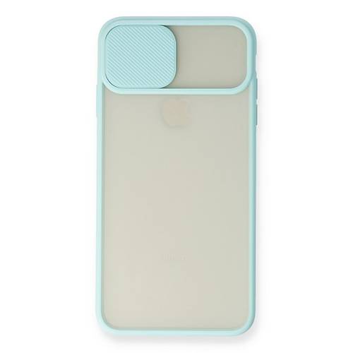iPhone X K�l�f Palm Buzlu Kamera S�rg�l� Silikon - Turkuaz