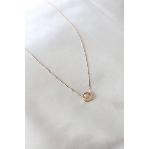 Gold Renk Minimal Kalp Fig�r Kad�n Kolye