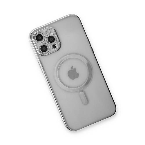 iPhone 12 Pro K�l�f Magneticsafe Lazer Silikon - G�m��