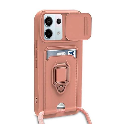 Redmi Note 13 Pro 5G K�l�f Zuma Kartvizitli Y�z�kl� Silikon - Pembe