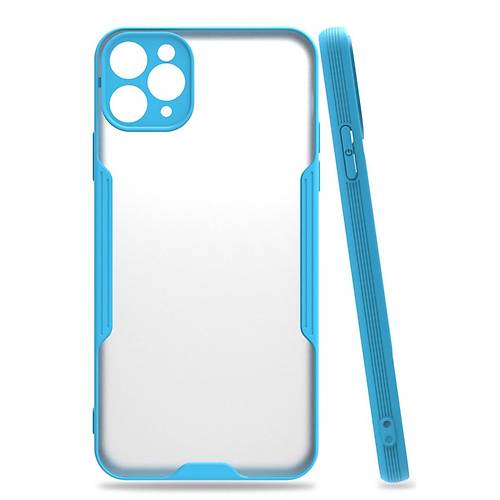 iPhone 11 Pro Max K�l�f Platin Silikon - Mavi