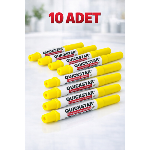 Quickstar Japon Yap��t�r�c� 3g S�per Glue Siyanoakrilat H�zl� Yap��t�r�c� 10 Adet