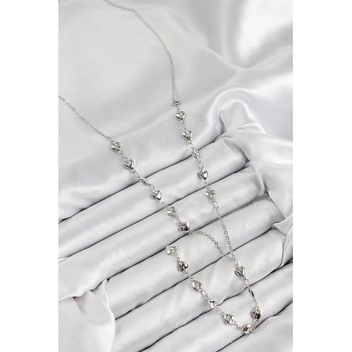 Pirin� Zirkon Ta�l� Kalp Model G�m�� Renk Y Kolye