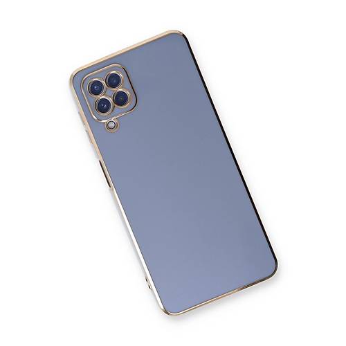 Galaxy A22 K�l�f Volet Silikon - Mavi