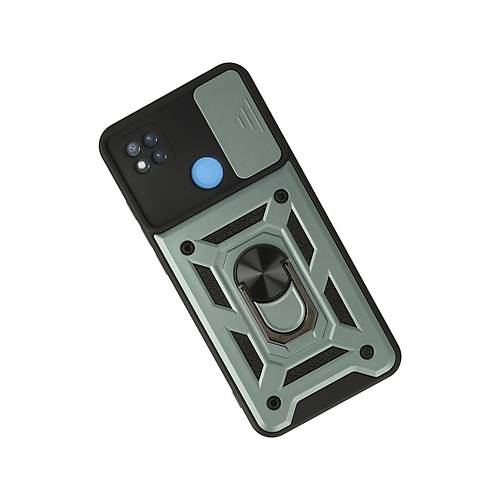 Redmi 9C K�l�f Pars Lens Y�z�kl� Silikon - Ye�il