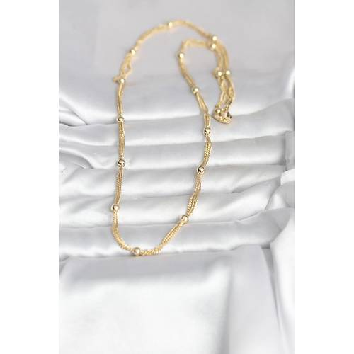 CM 14K Gold Renk Top�uk Model 60 cm Kad�n Kolye