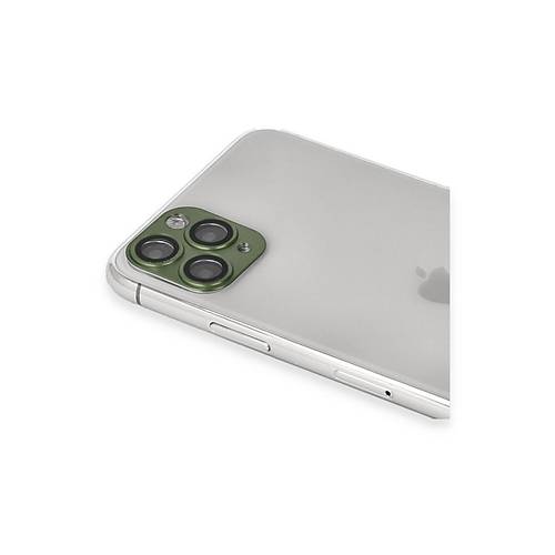 iPhone 11 Pro Max Pers Al�minyum Kamera Lens - Ye�il