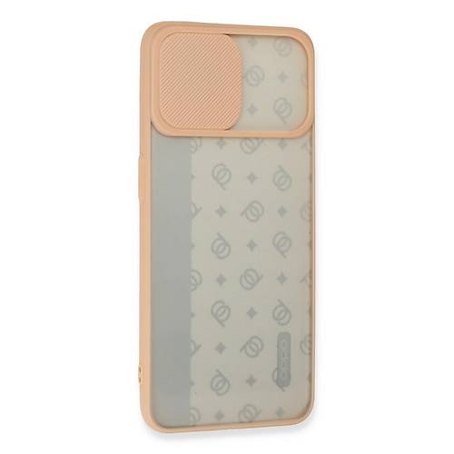 Reno 4 Lite K�l�f Palm Buzlu Kamera S�rg�l� Silikon - Pembe