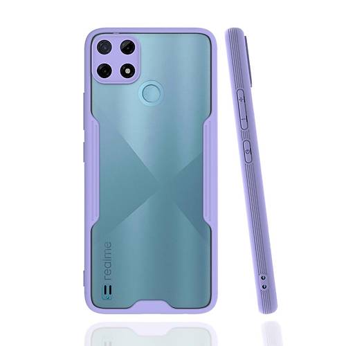 Realme C25Y K�l�f Platin Silikon - Lila