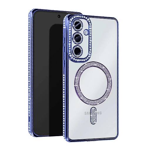 Galaxy A36 Joke Simli Magneticsafe K�l�f - Mavi