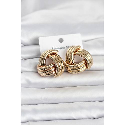 316L �elik Gold Renk Sarmal Model Kad�n K�pe