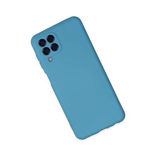 Galaxy M33 K�l�f Nano i�i Kadife Silikon - Mavi