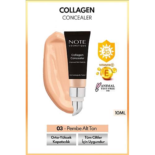 Collagen Concealer 01 Kolajen ��erikli SPF 20 G�z Alti Kapaticisi