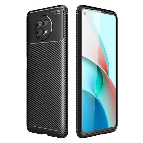 Redmi Note 9 5G K�l�f Auto Focus Karbon Kapak - Siyah