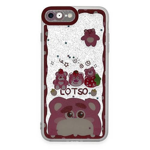 iPhone 7 K�l�f Sweet Desenli Silikon Kapak - Pembe