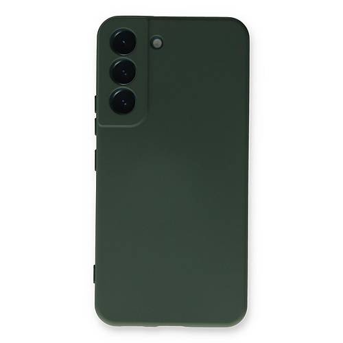 Galaxy S23 Plus K�l�f Nano i�i Kadife Silikon - Koyu Ye�il