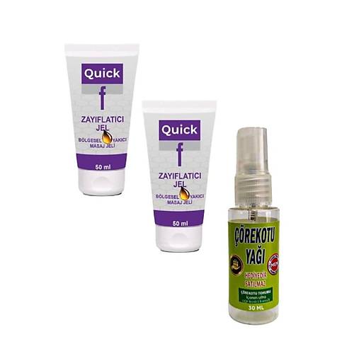 Quick Gel  Masaj Bak�m Kremi 50 mlx 2 ad+��rek Otu Ya�� 30 ml