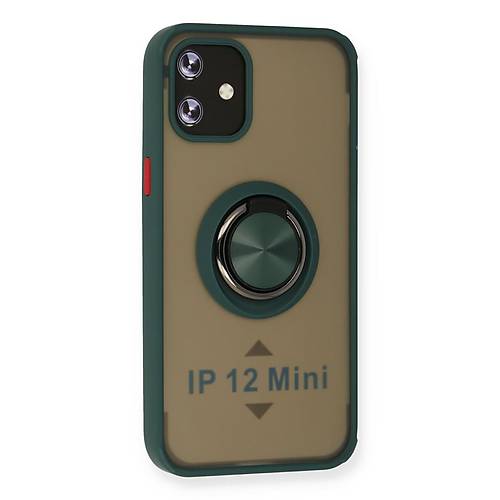 iPhone 12 Mini K�l�f Montreal Y�z�kl� Silikon Kapak - Ye�il