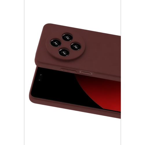 Redmi 14C K�l�f First Silikon - Bordo