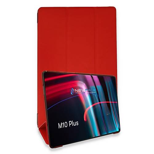 M10 FHD Plus X606F K�l�f Tablet Smart K�l�f - K�rm�z�