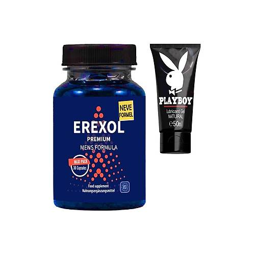 Erexol Erkeklere Destek L-argininli L-citrullineli macatozlu �inko 30 lu Kaps�ller + Kayganla�ma Jel