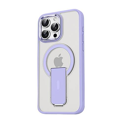 iPhone 15 Pro Tork Magsafe Standl� Kapak - Lila