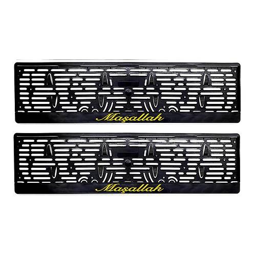 Ma�allah Yaz�l� Plastik Plakal�k Plaka Altl��� ��tal� 2'li Sar�