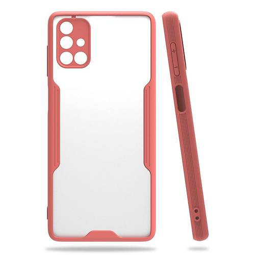 Galaxy M51 K�l�f Platin Silikon - Pembe
