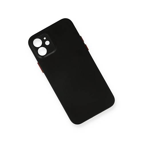 iPhone 12 K�l�f PP Ultra �nce Kapak - Siyah