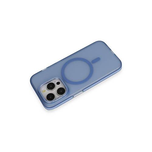 iPhone 15 Pro Max Frost Standl� Magsafe Kapak - Sierra Blue