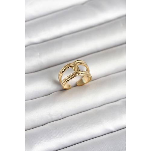 316L �elik Gold Renk D���m Model Kad�n Y�z�k