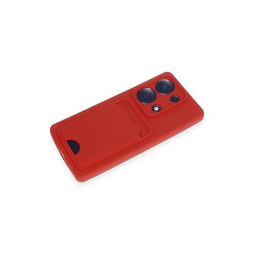 Redmi Note 13 Pro 4G K�l�f Kelvin Kartvizitli Silikon - K�rm�z�