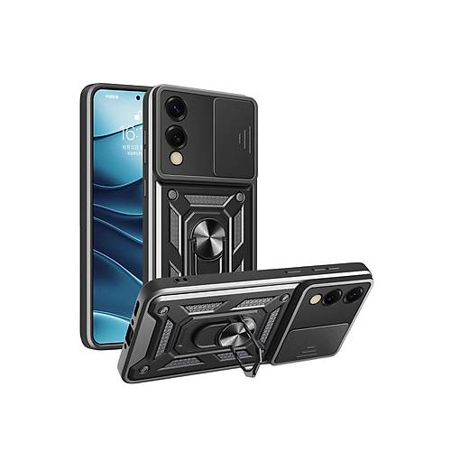 Galaxy S25 Edge Pars Lens Y�z�kl� Silikon - Siyah