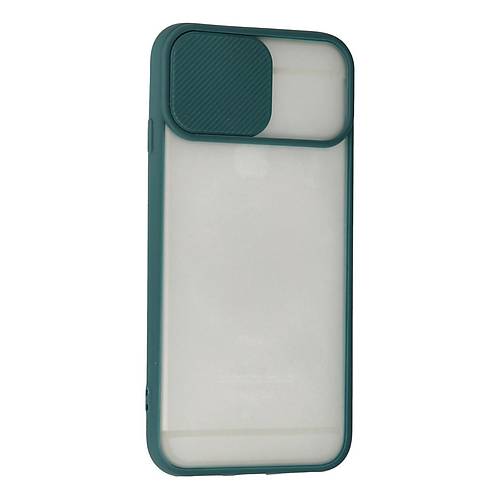 iPhone 6 Plus K�l�f Palm Buzlu Kamera S�rg�l� Silikon - Ye�il