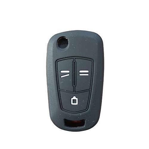 Opel Astra Insignia Corsa Sustal� Anahtar Uyumlu Silikon Oto Anahtar Kumanda Kab� K�l�f Siyah