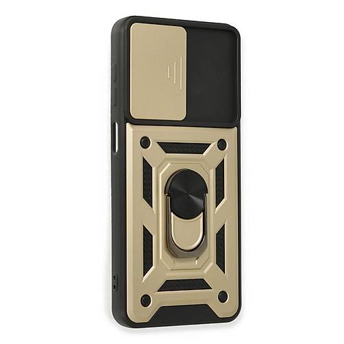 Galaxy A22 K�l�f Pars Lens Y�z�kl� Silikon - Gold
