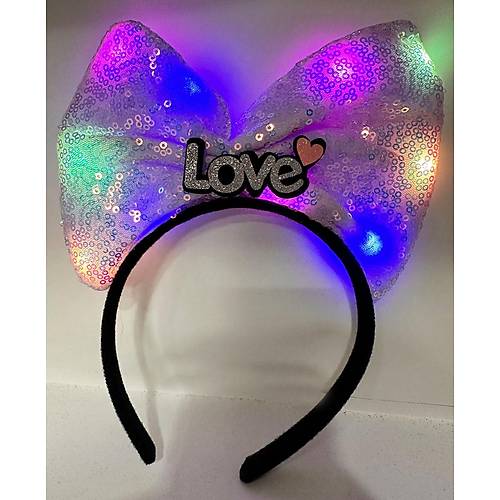 Led I��kl� 3 Farkl� Fonksiyonda Yanan G�m�� Love Yaz�l� Lila Fiyonk Ta� 20X17 cm